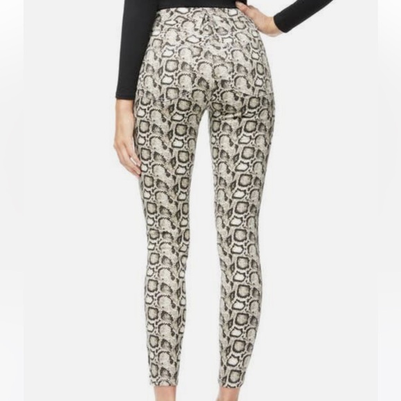 GOOD AMERICAN "Good Legs" Snakeskin Print Jeans Pockets Belt Loops Size 4/27 - Picture 5 of 12